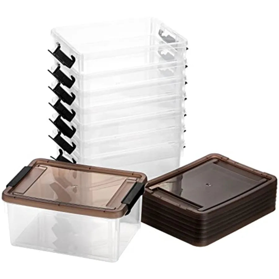 8-Pack 3.2 Qt Storage Bins with Lids