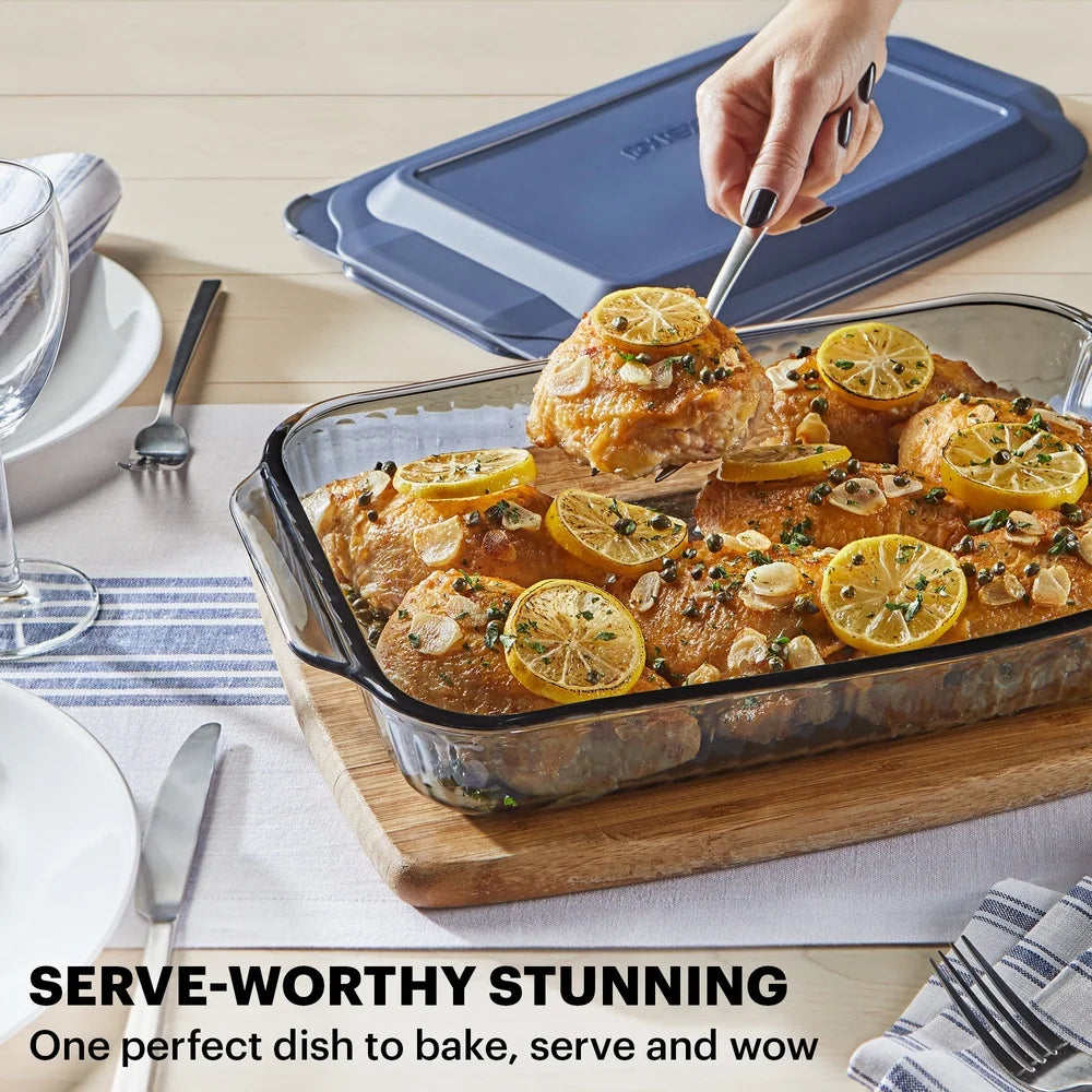 Tinted Glass Baking Dish with Lid