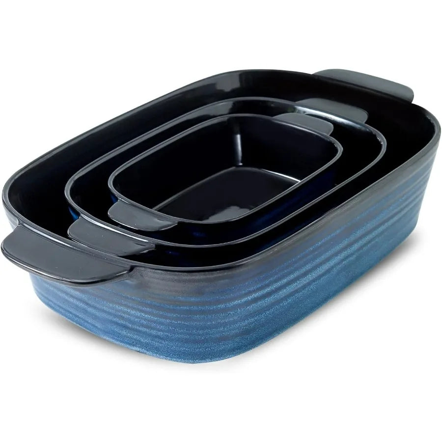 3-Piece Ceramic Casserole Dish Set