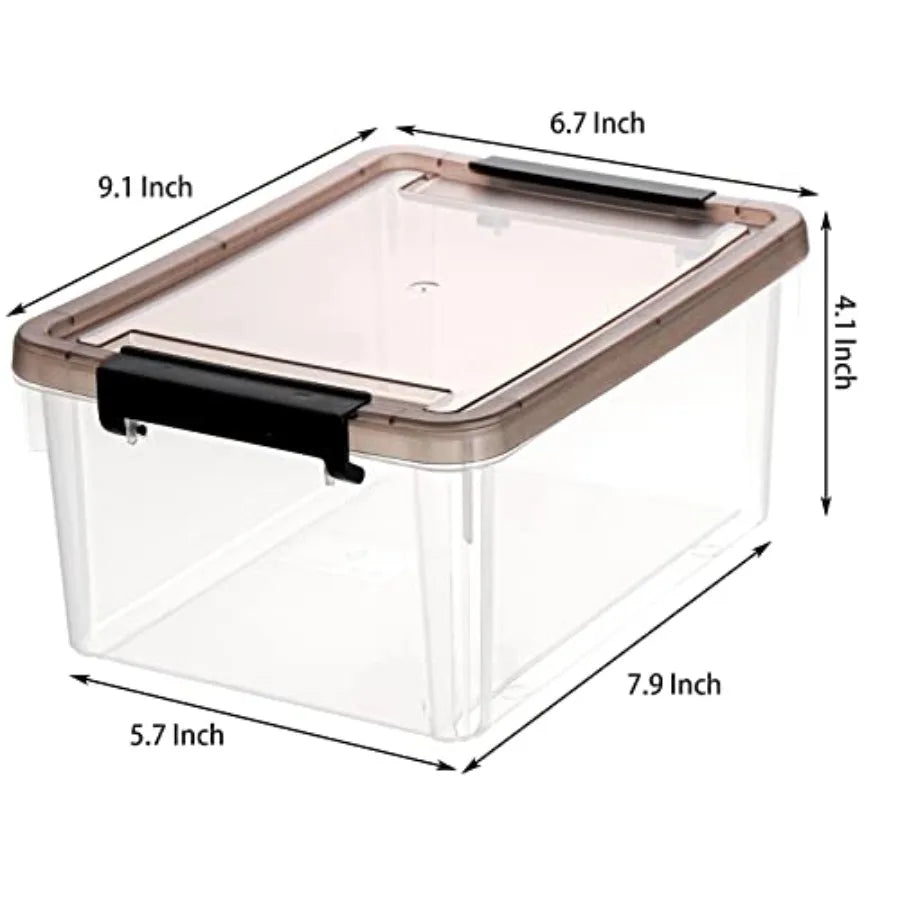 8-Pack 3.2 Qt Storage Bins with Lids